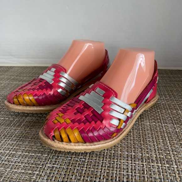 Mexican Huraches Sandals Multicolor Womens size 3 - Picture 5 of 17